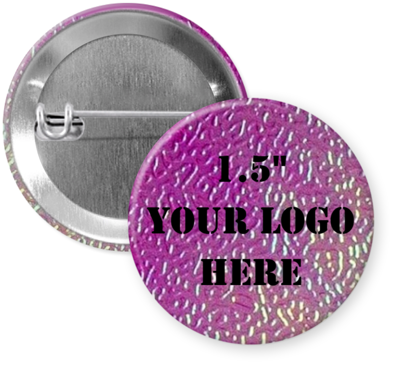 1.5" Purple textured Pinback Buttons
