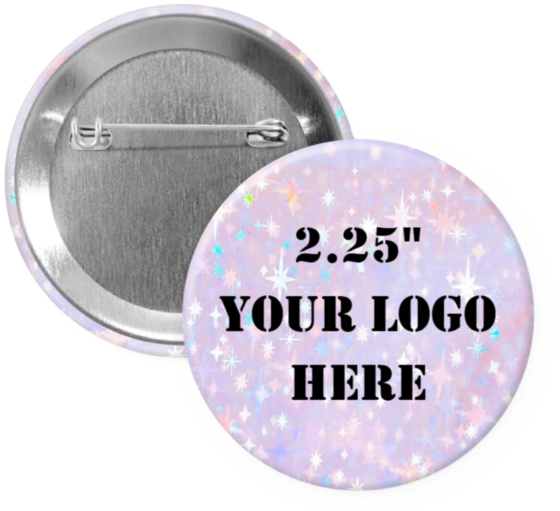 2.25" Star Iridescent Custom Pinback Buttons