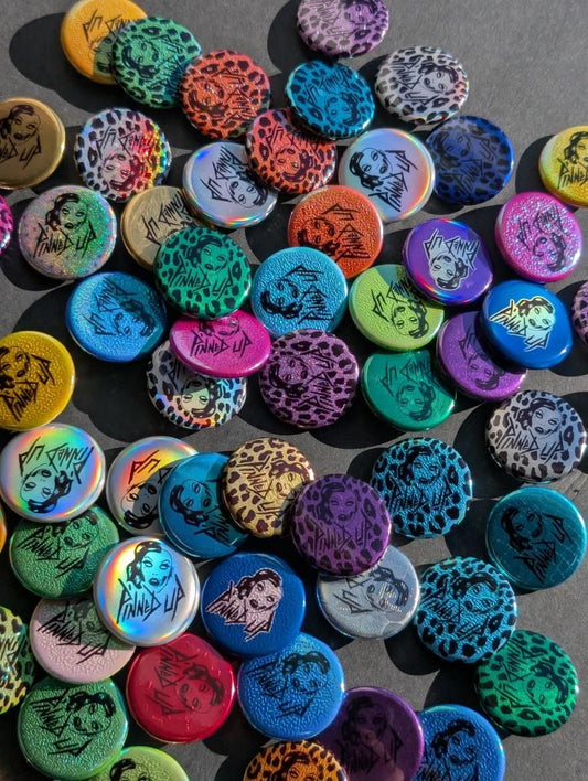 1.25" Holographic Mix Custom Pinback Buttons