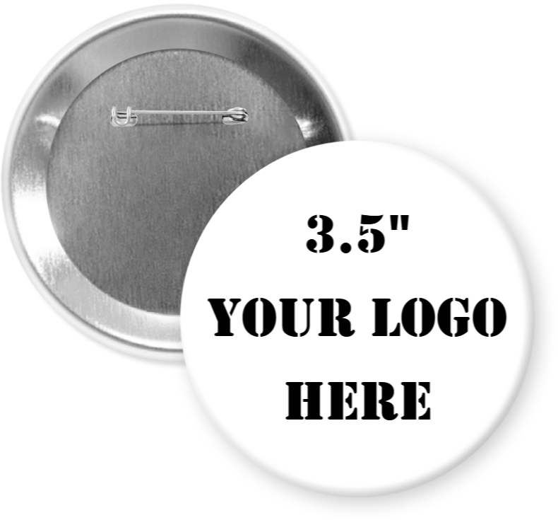 3.5" Standard Custom Pinback Buttons