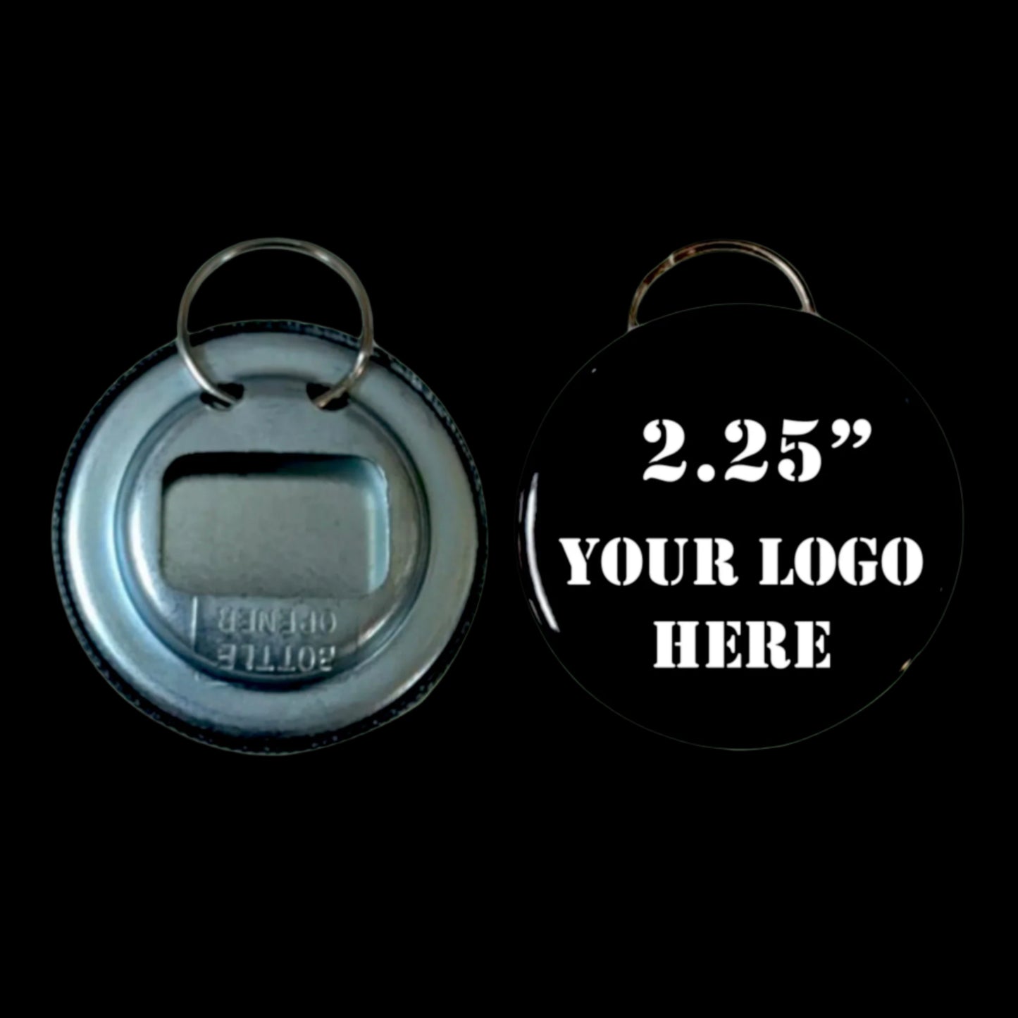 2.25" Custom Bottle Opener with Key Chain