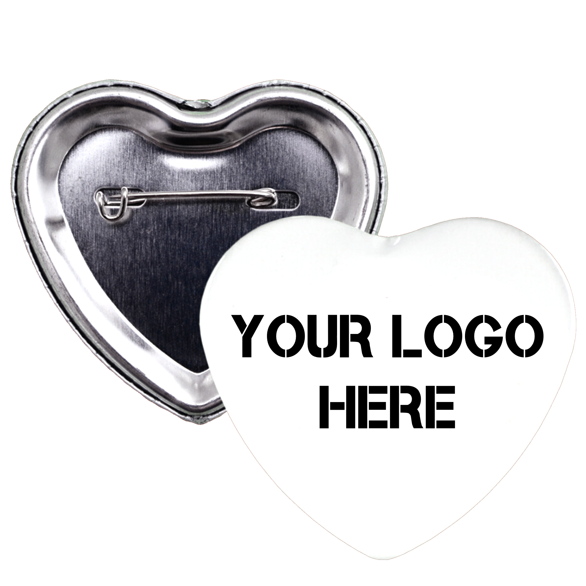 Heart Custom "Your Design" Pinback Buttons – Pinned Up 77