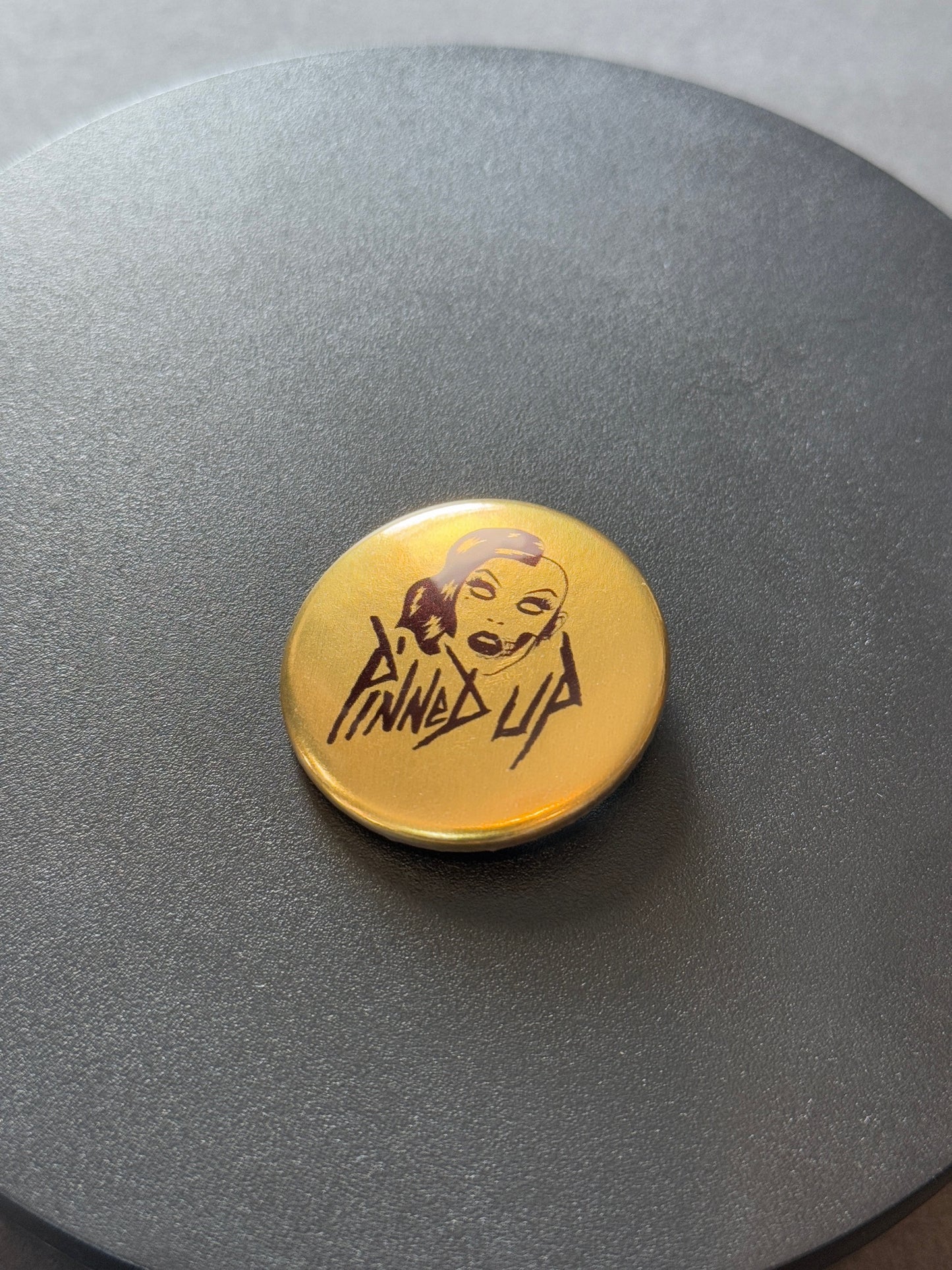 2.25" Metallic Gold Custom Pinback Buttons