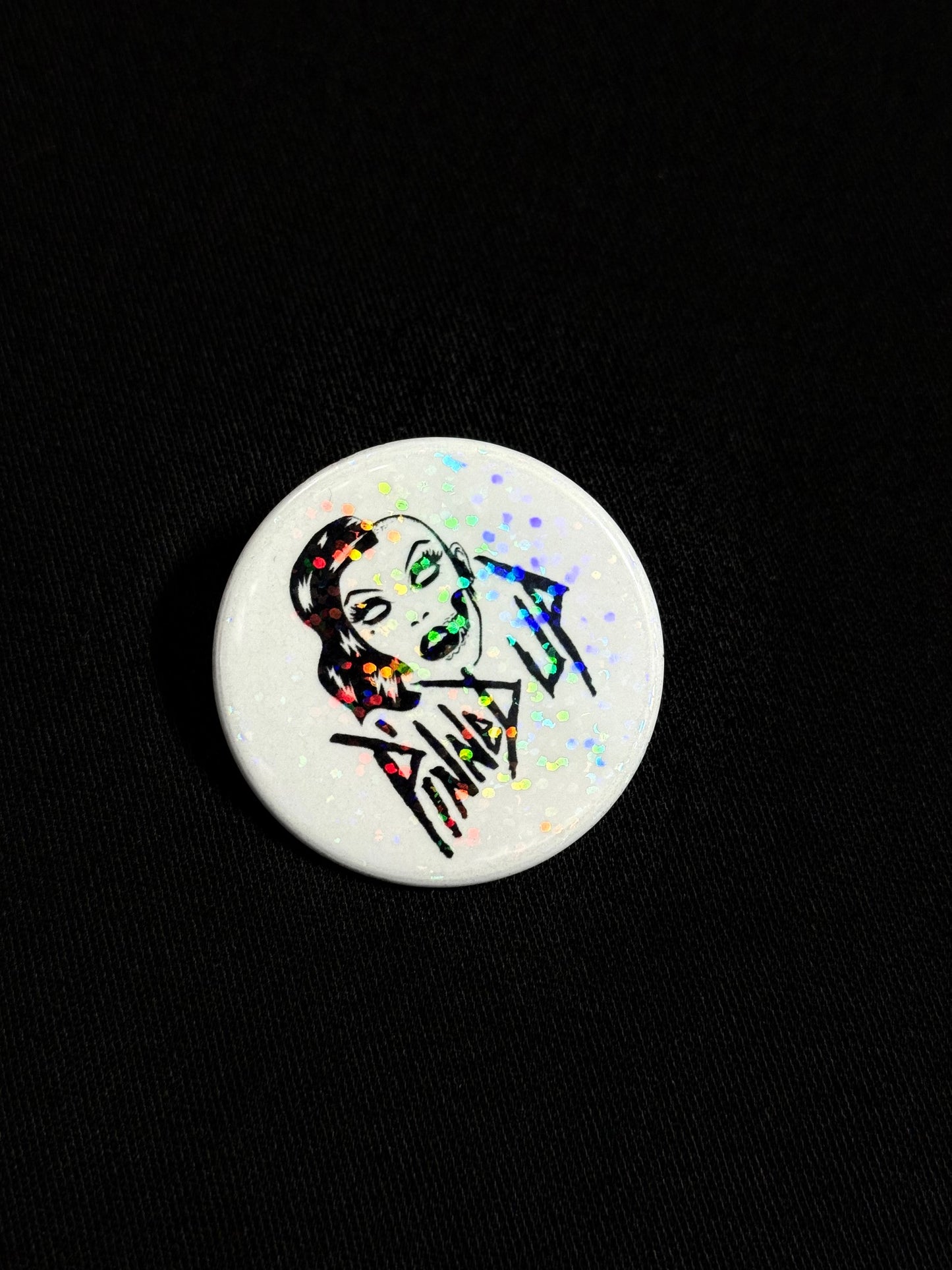 2.25" Dot Iridescent Custom Pinback Buttons