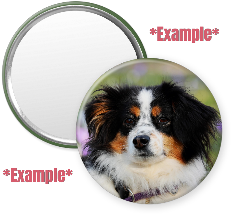 3" Mirror Back Custom Buttons