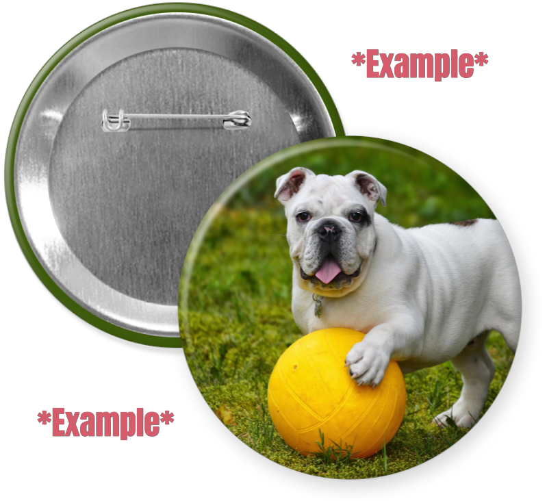 3" Standard Custom Pinback Buttons