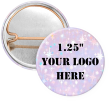 Load image into Gallery viewer, 1.25&quot; Stars Holographic Custom Pinback Buttons
