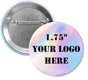 1.75" Clear Holographic Custom Pinback Buttons