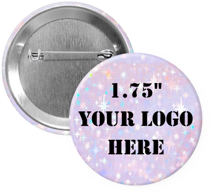 1.75" Star Iridescent Custom Pinback Buttons