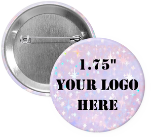 1.75" Stars Holographic Custom Pinback Buttons