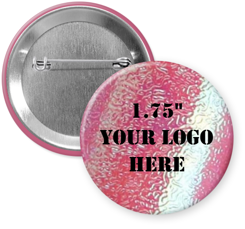 1.75" Rose Pink textured Pinback Buttons