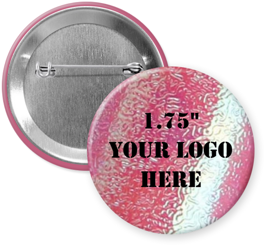 1.75" Rose Pink textured Pinback Buttons