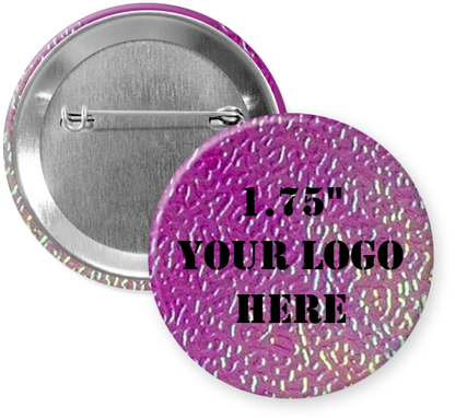 1.75" Purple textured Pinback Buttons