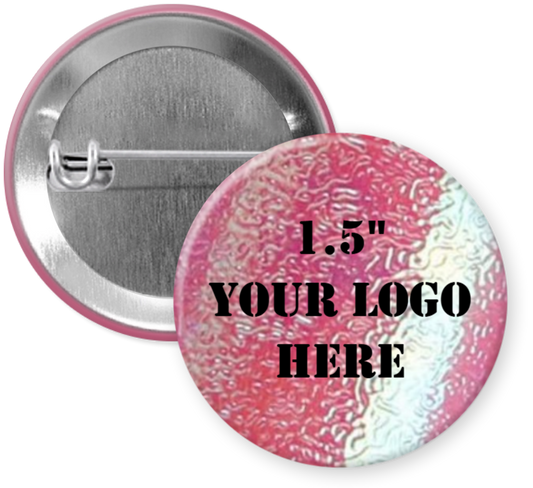 1.5" Rose Pink textured Pinback Buttons