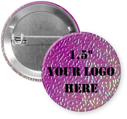 1.5" Purple textured Pinback Buttons