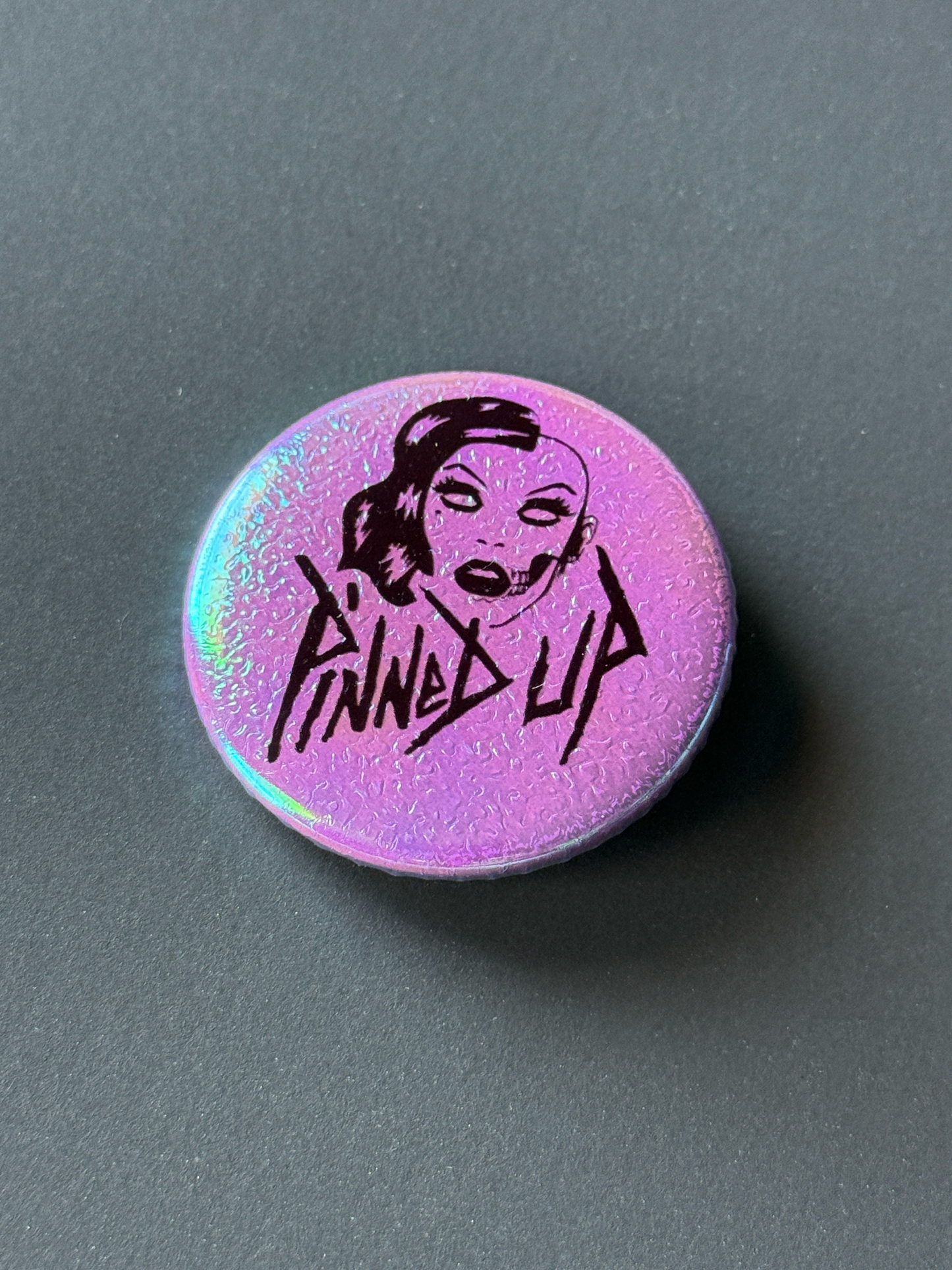 1.5" Purple textured Pinback Buttons