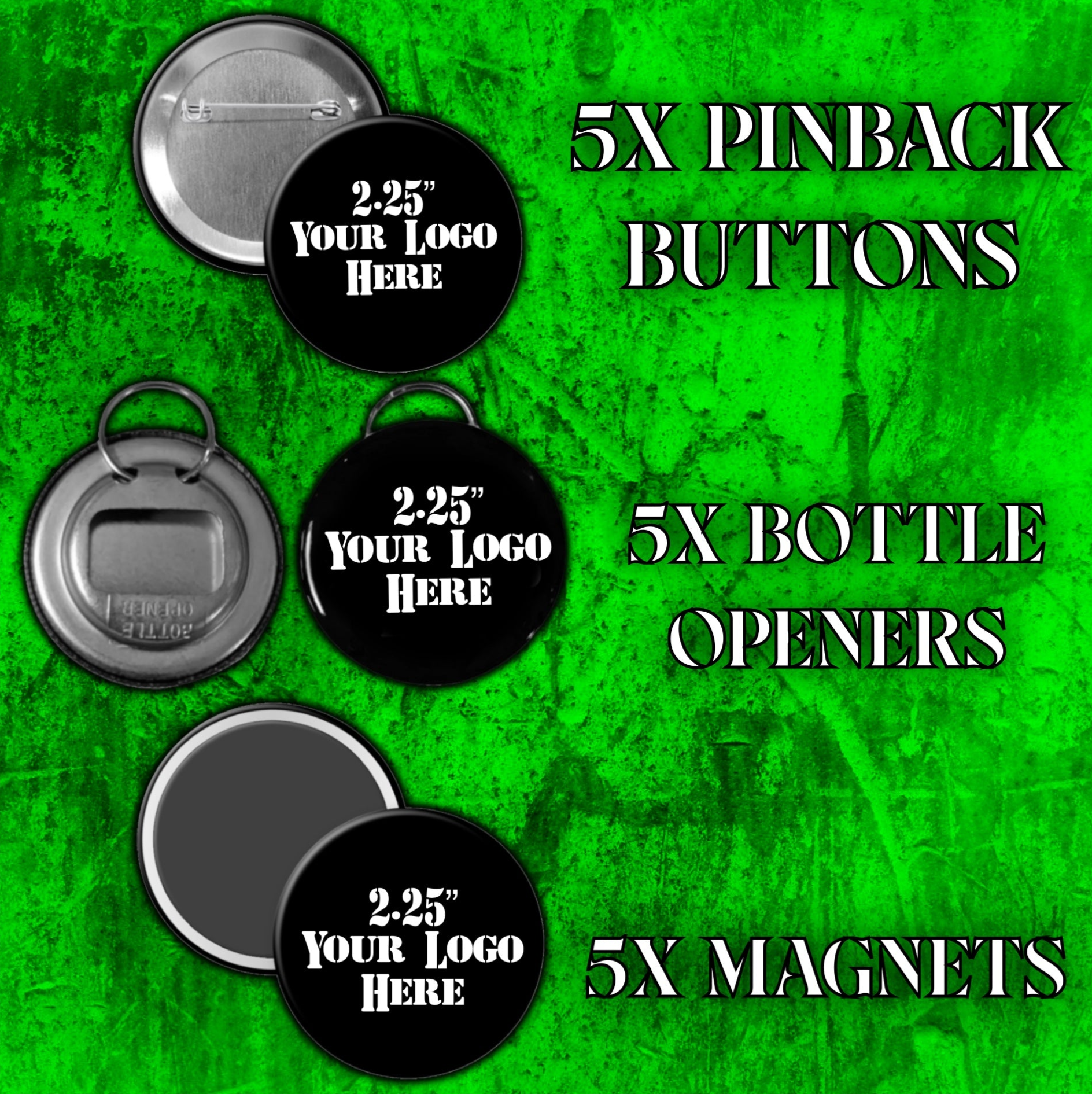 2.25" Custom Pinback Buttons – Pinned Up 77