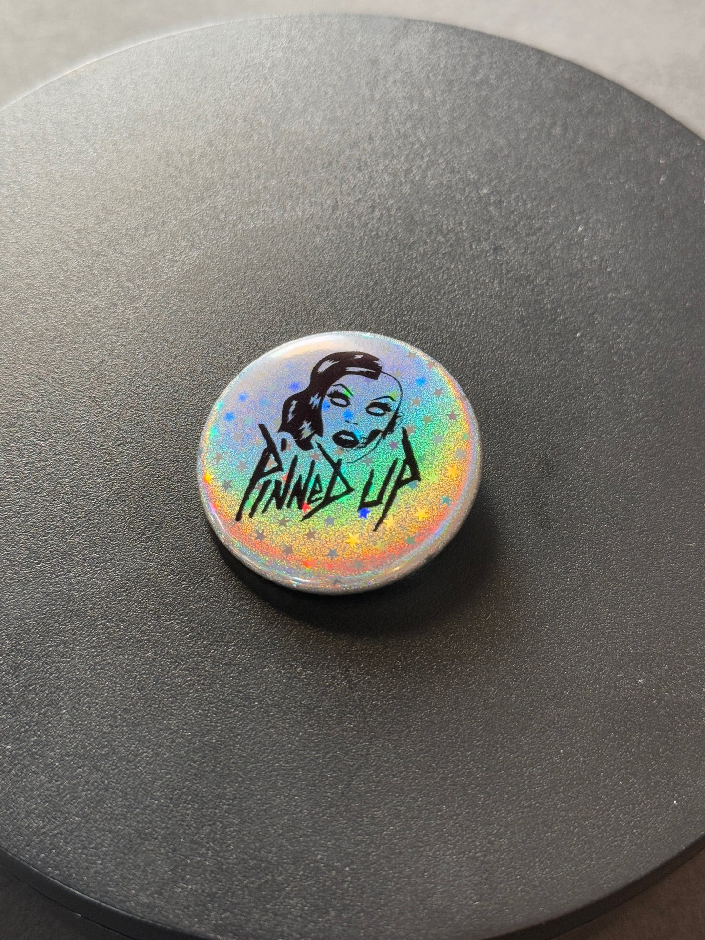 1.25" Holographic Stars Custom Pinback Buttons