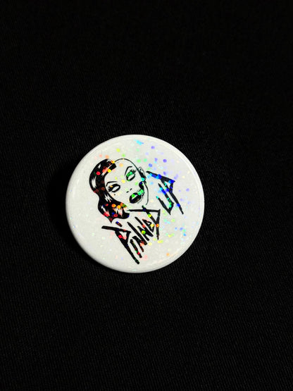 2.25" Dot Iridescent Custom Pinback Buttons