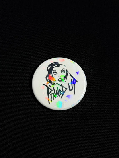 1.25" Shatter Iridescent Custom Pinback Buttons