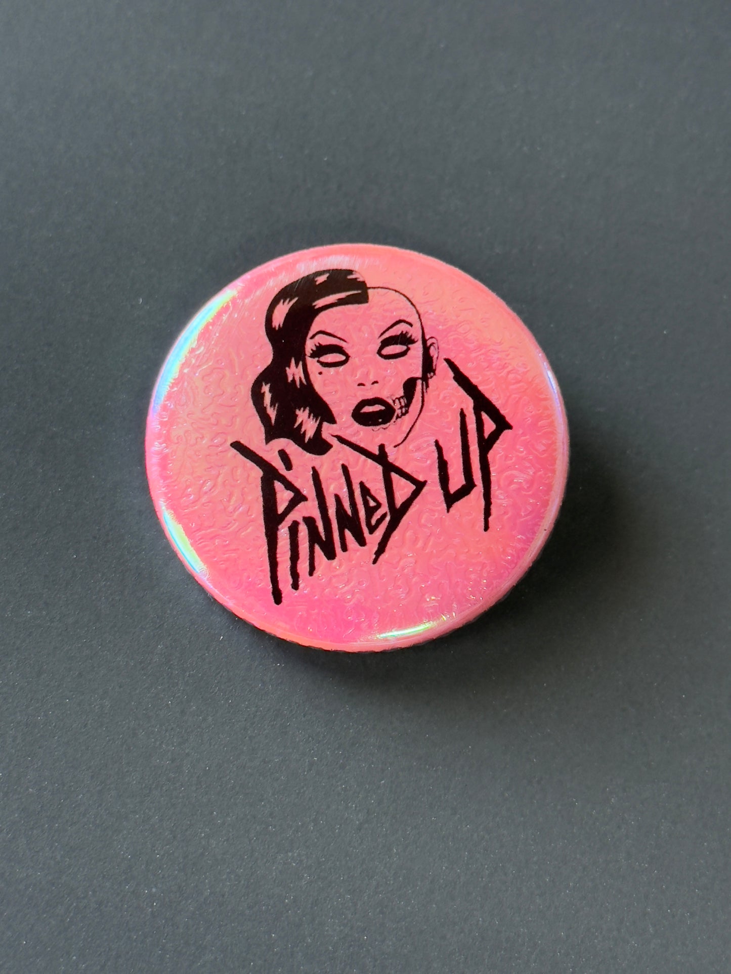 1.25" Rose Pink Textured Custom Pinback Buttons