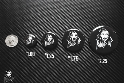 2.25" Metallic Silver Custom Pinback Buttons