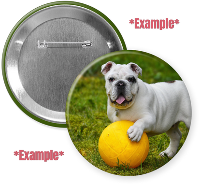 3" Standard Custom Pinback Buttons