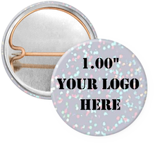 Load image into Gallery viewer, 1.00&quot; Dot Holographic Custom Pinback Buttons (1-5 Images)
