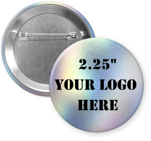 2.25" Matte Holographic Custom Pinback Buttons