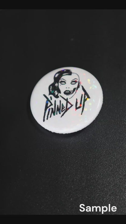 2.25" Dot Iridescent Custom Pinback Buttons