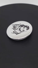 Load and play video in Gallery viewer, 1.75&quot; Metallic Silver Custom Pinback Buttons
