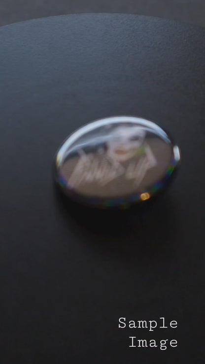 1.25" Shatter Iridescent Custom Pinback Buttons