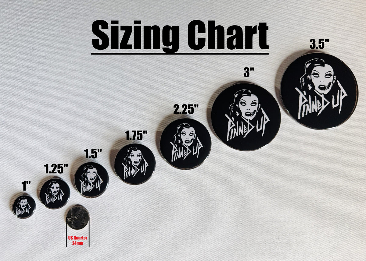 2.25" Magnet Back Custom Buttons – Pinned Up 77
