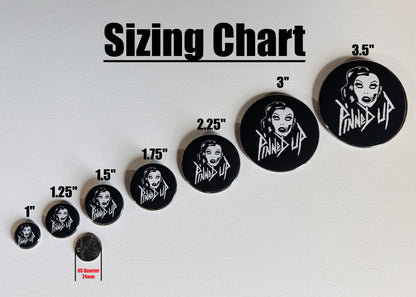 1.25" Aqua Blue Glitter Back Custom Pinback Buttons