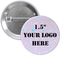 Load image into Gallery viewer, 1.5&quot; Star Holographic Custom Pinback Buttons
